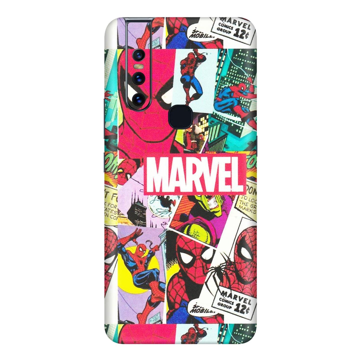 VIVO Z/V/X/T/U/S Series Phone Skins (All Models) - Marvel Comic Spiderman Grafitti - Matte Finish (M-72) Vivo V15