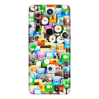 VIVO Z/V/X/T/U/S Series Phone Skins (All Models) - All Apple Icons - Matte Finish (M-93) Vivo V15