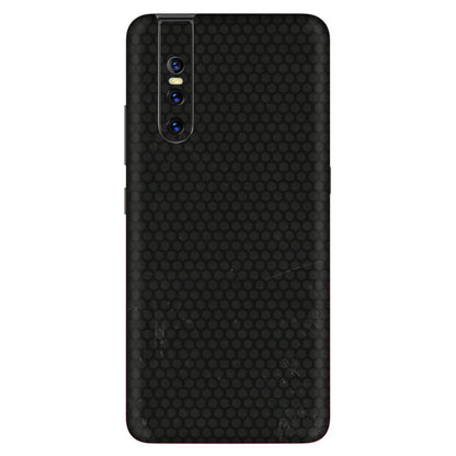 VIVO Z/V/X/T/U/S Series Phone Skins (All Models) - Black honeycomb - 3D Embossed Finish (L-114) Vivo V15 Pro