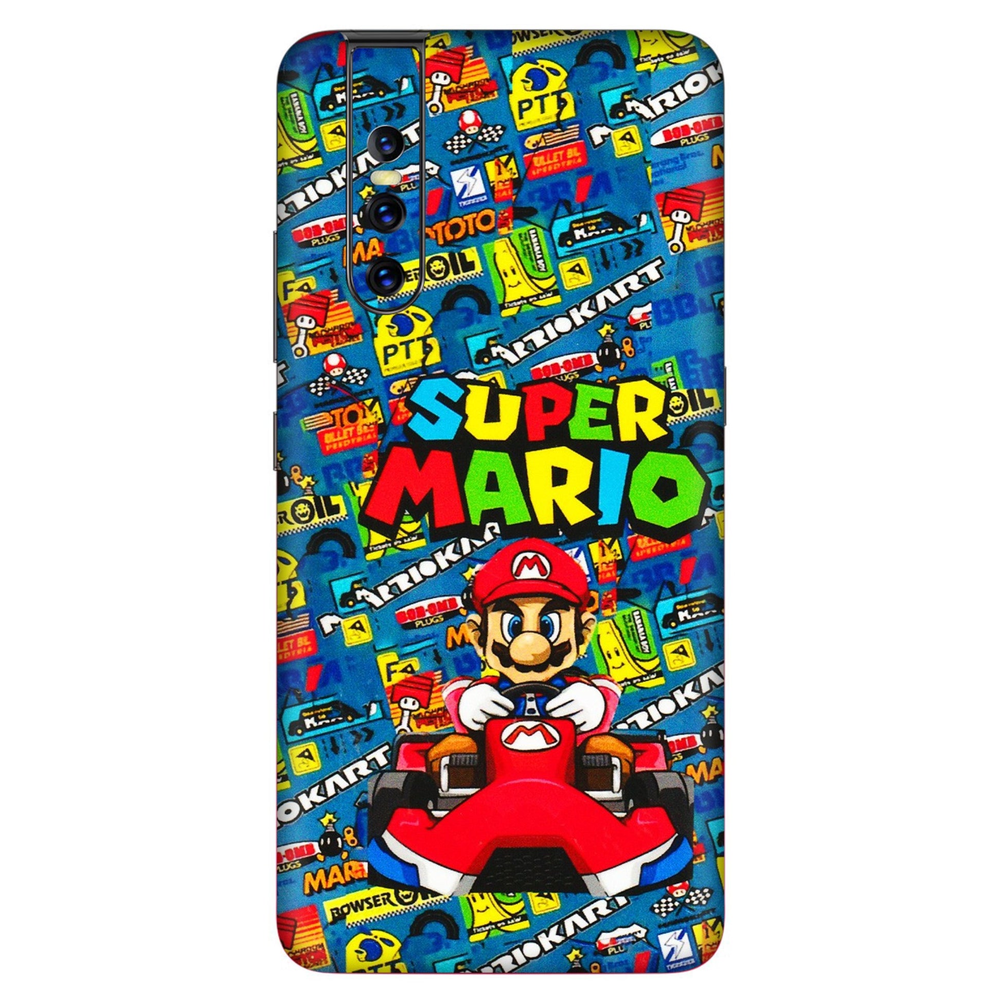 VIVO Z/V/X/T/U/S Series Phone Skins (All Models) - Super Mario Kart - 3D Embossed Finish (L-140) Vivo V15 Pro