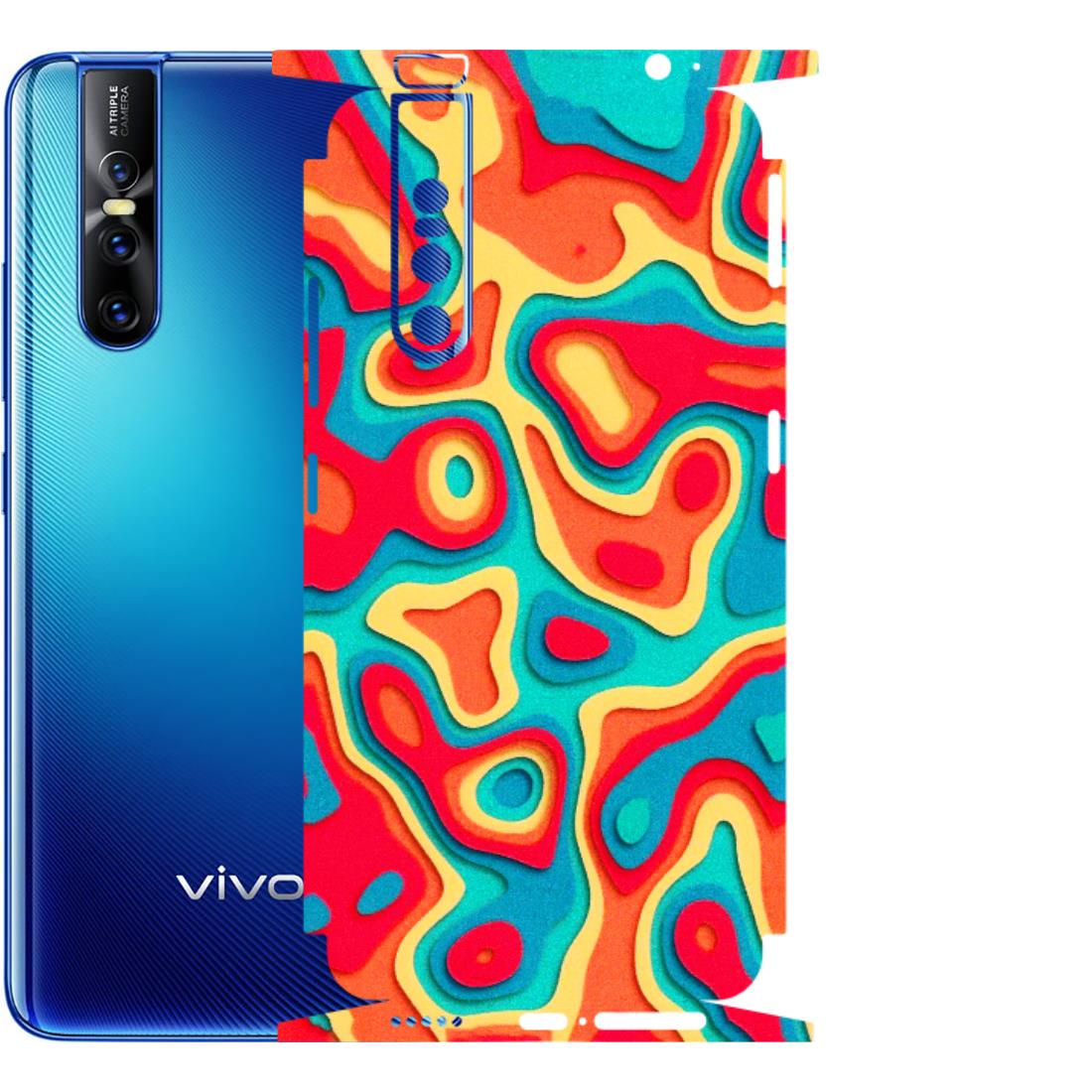 VIVO Z/V/X/T/U/S Series Phone Skins (All Models) - Abstract Swirl - 3D Embossed Finish (L-150) Vivo V15 Pro
