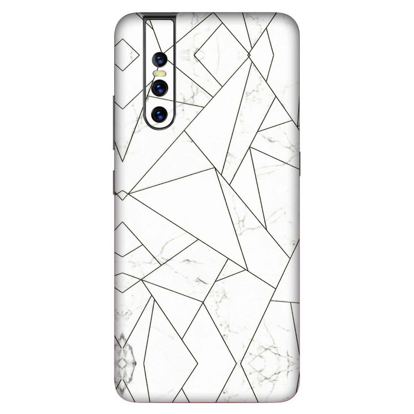 VIVO Z/V/X/T/U/S Series Phone Skins (All Models) - Luxury White Marble Effect - 3D Embossed Finish (L-168) Vivo V15 Pro