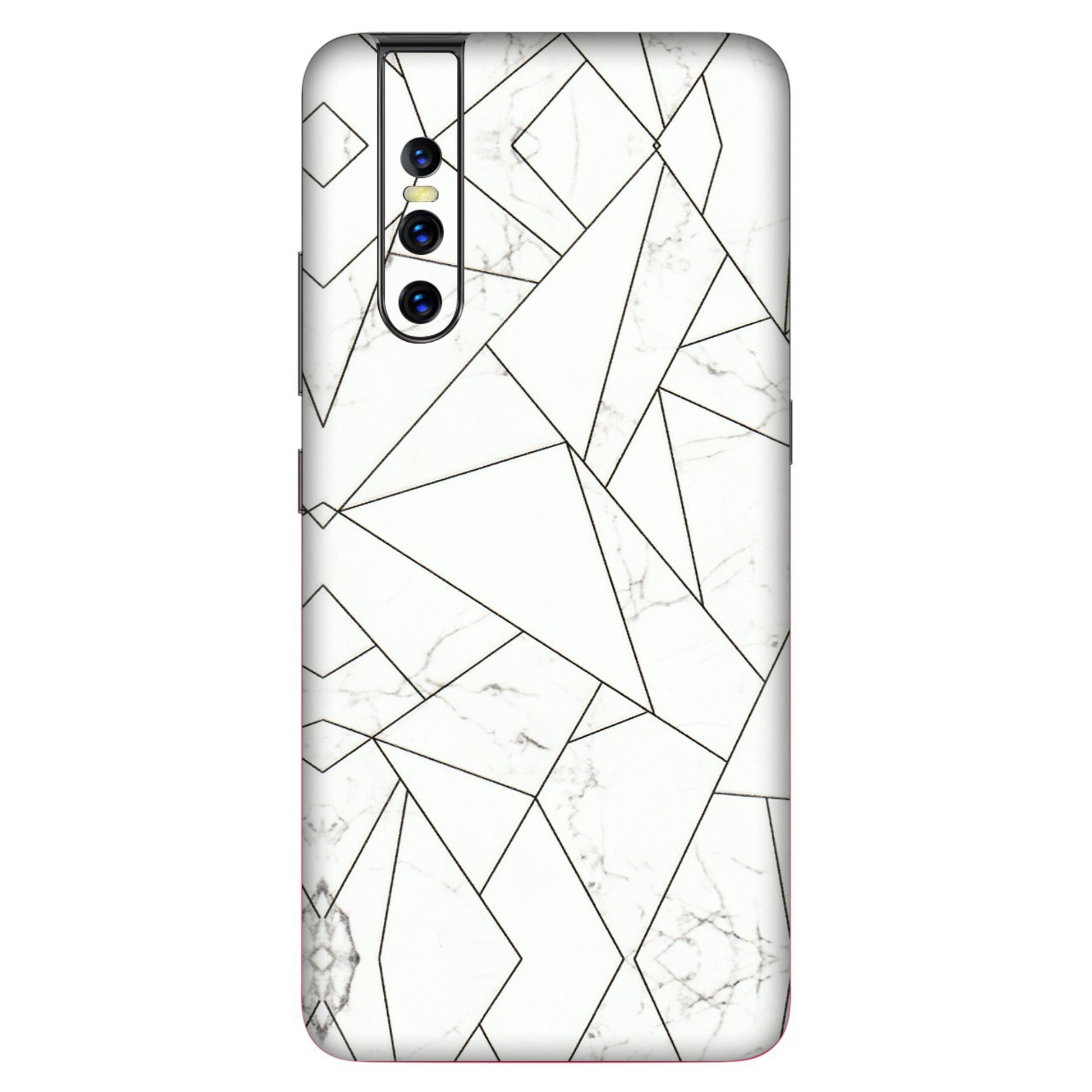 VIVO Z/V/X/T/U/S Series Phone Skins (All Models) - Luxury White Marble Effect - 3D Embossed Finish (L-168) Vivo V15 Pro