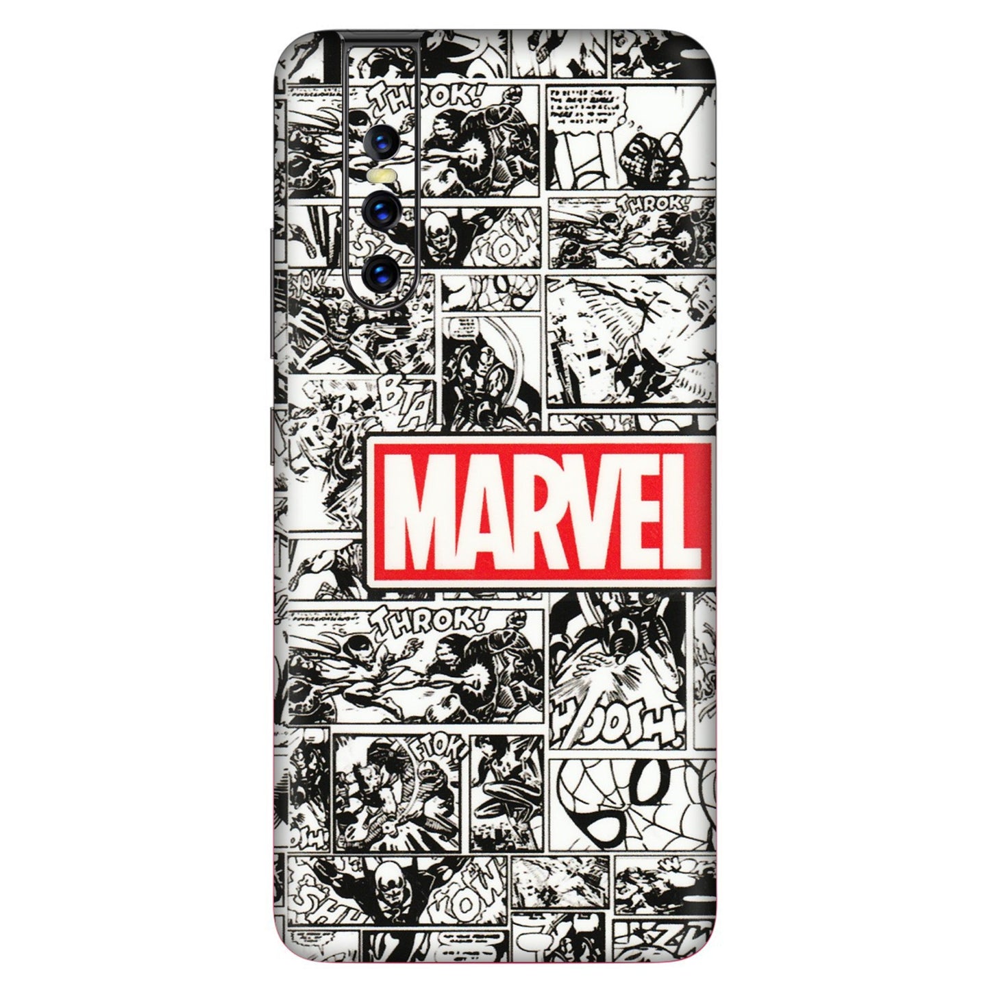 VIVO Z/V/X/T/U/S Series Phone Skins (All Models) - Marvel Comic - 3D Embossed Finish (L-171) Vivo V15 Pro