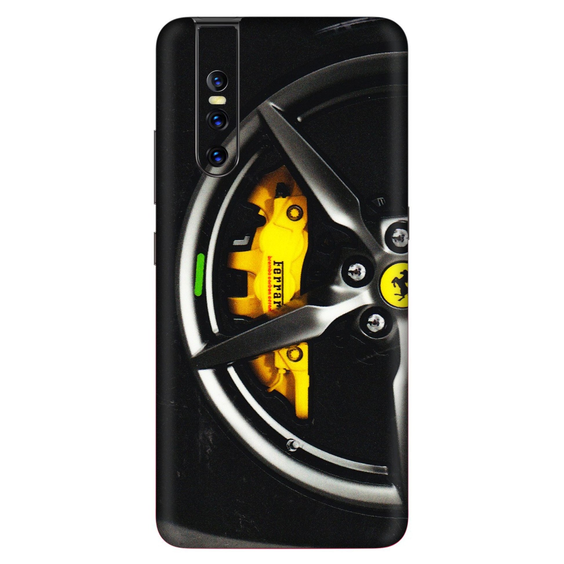VIVO Z/V/X/T/U/S Series Phone Skins (All Models) - Ferrari Wheel Alloy - 3D Embossed Finish (L-173) Vivo V15 Pro