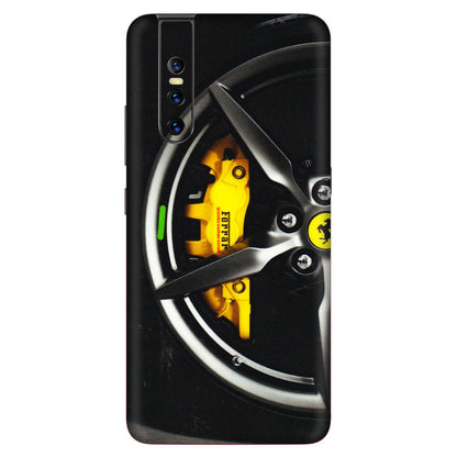 VIVO Z/V/X/T/U/S Series Phone Skins (All Models) - Ferrari Wheel Alloy - 3D Embossed Finish (L-173) Vivo V15 Pro