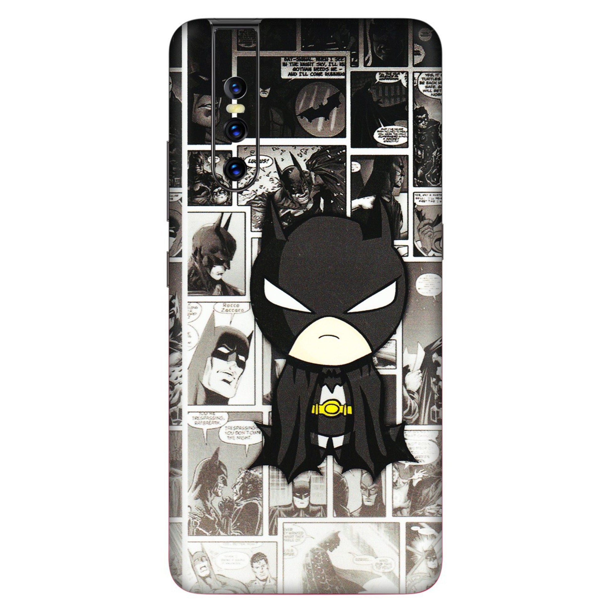 VIVO Z/V/X/T/U/S Series Phone Skins (All Models) - Toon Batman - 3D Embossed Finish (L-182) Vivo V15 Pro