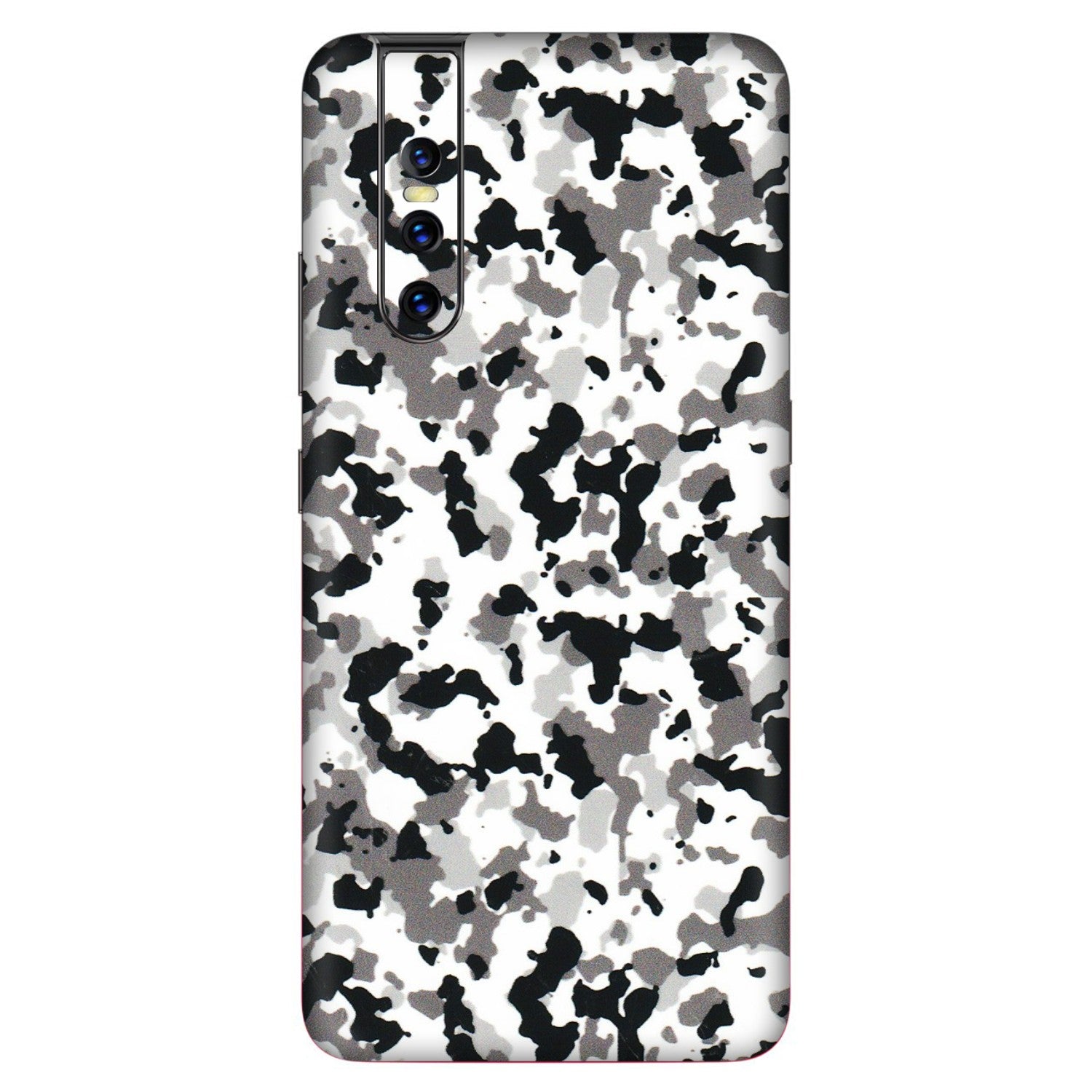VIVO Z/V/X/T/U/S Series Phone Skins (All Models) - White Black Camouflage - 3D Embossed Finish (L-18) Vivo V15 Pro