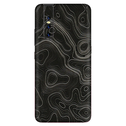 VIVO Z/V/X/T/U/S Series Phone Skins (All Models) - Black Swirl - 3D Embossed Finish (L-196) Vivo V15 Pro