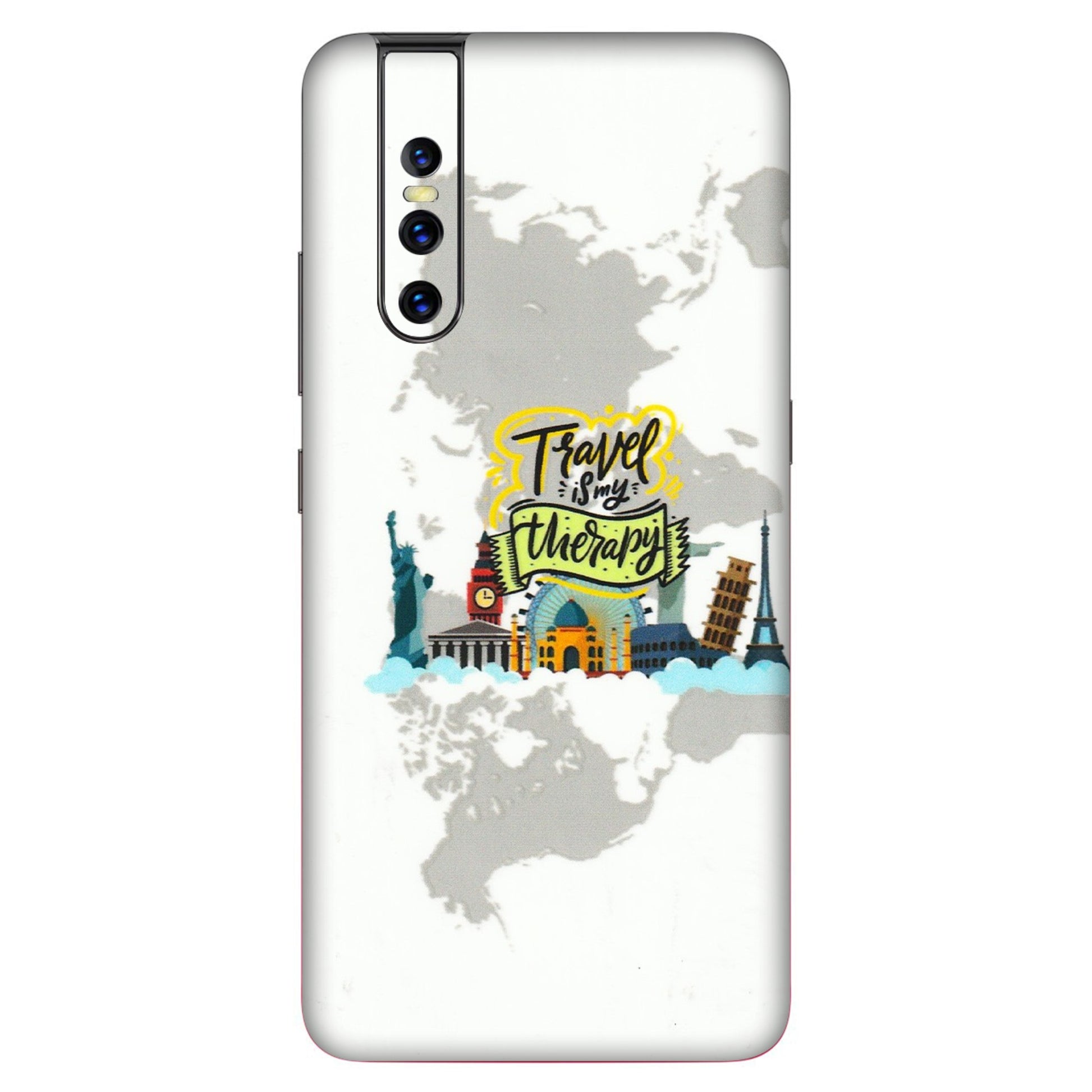 VIVO Z/V/X/T/U/S Series Phone Skins (All Models) - Travel Therapy - 3D Embossed Finish (L-199) Vivo V15 Pro