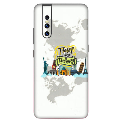 VIVO Z/V/X/T/U/S Series Phone Skins (All Models) - Travel Therapy - 3D Embossed Finish (L-199) Vivo V15 Pro