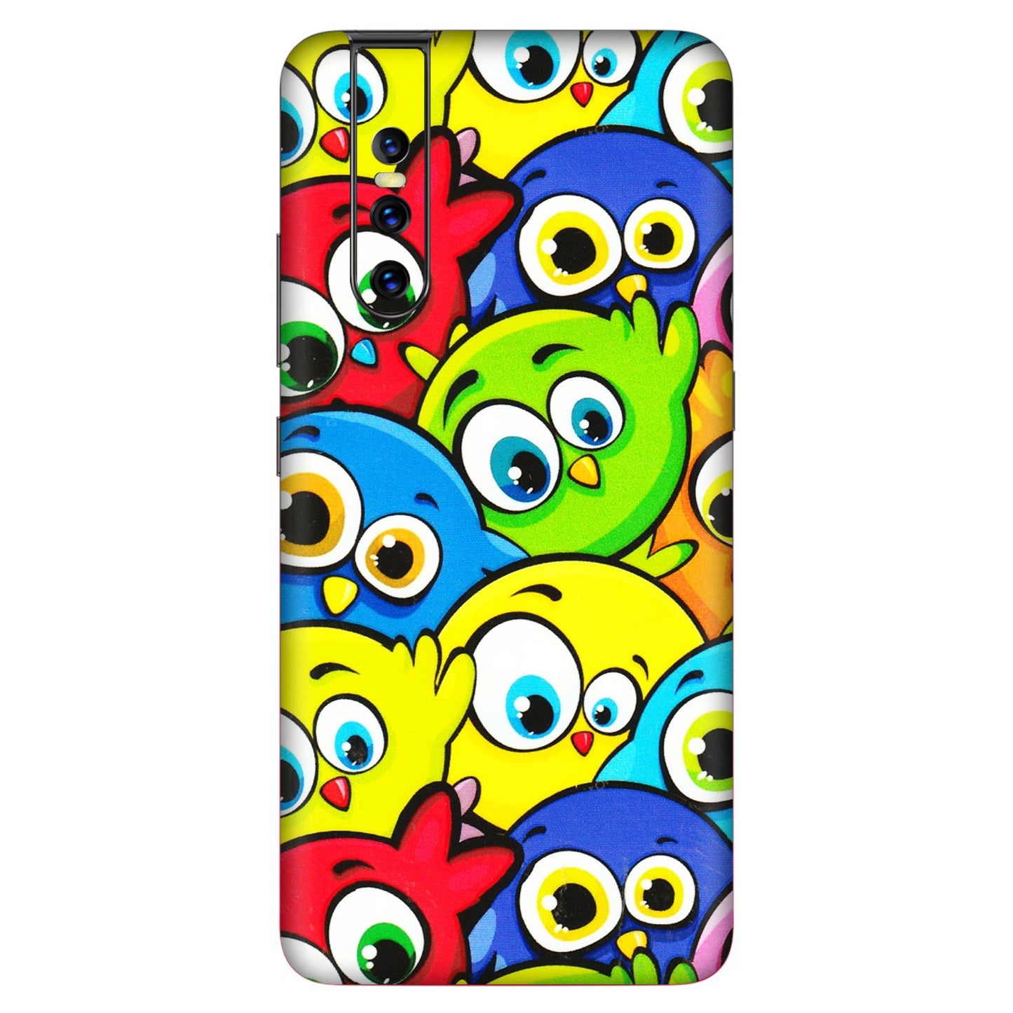 VIVO Z/V/X/T/U/S Series Phone Skins (All Models) - Cute Fluffy Birds - 3D Embossed Finish (L-213) Vivo V15 Pro