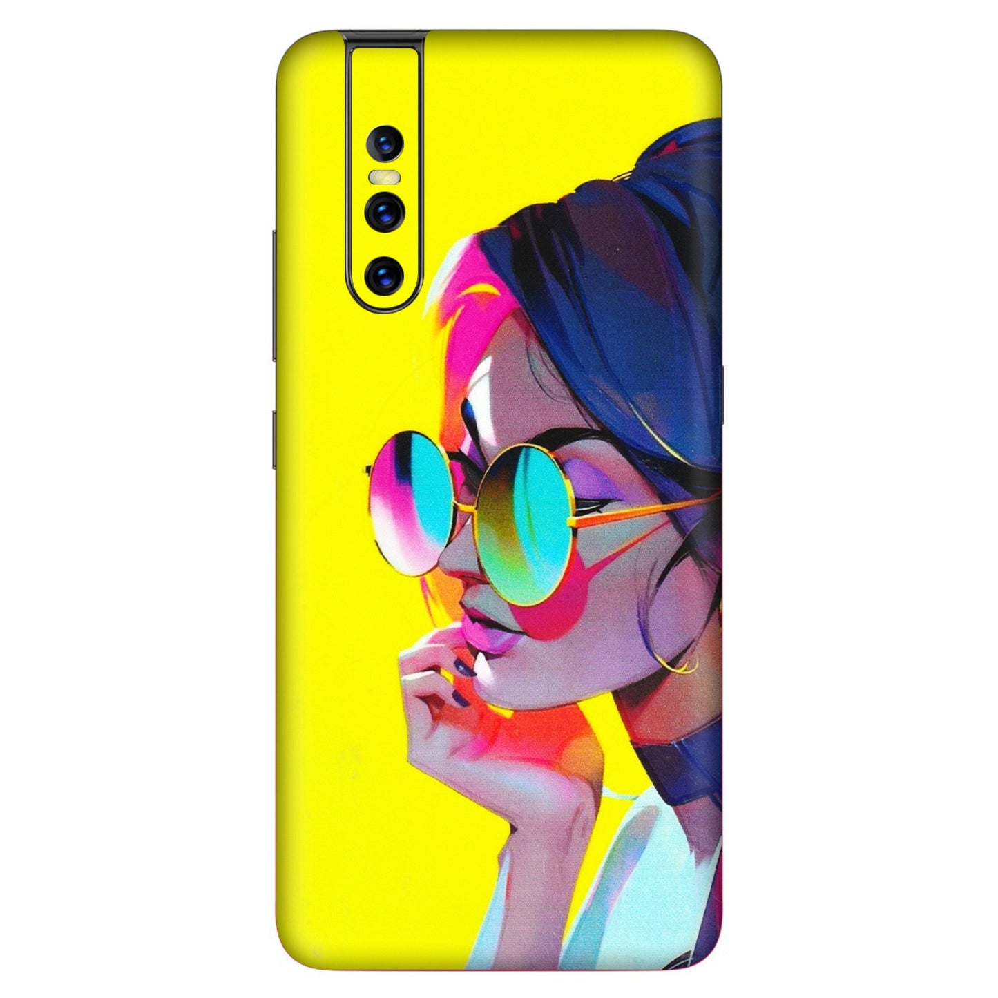VIVO Z/V/X/T/U/S Series Phone Skins (All Models) - Bold Stylish Girl - 3D Embossed Finish (L-222) Vivo V15 Pro