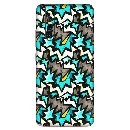 VIVO Z/V/X/T/U/S Series Phone Skins (All Models) - Funky Zig Zag - 3D Embossed Finish (L-223) Vivo V15 Pro