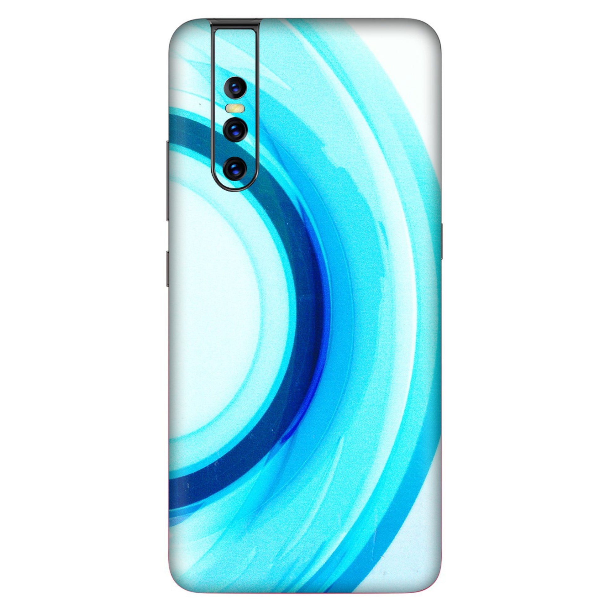 VIVO Z/V/X/T/U/S Series Phone Skins (All Models) - The Blue Curve - 3D Embossed Finish (L-244) Vivo V15 Pro