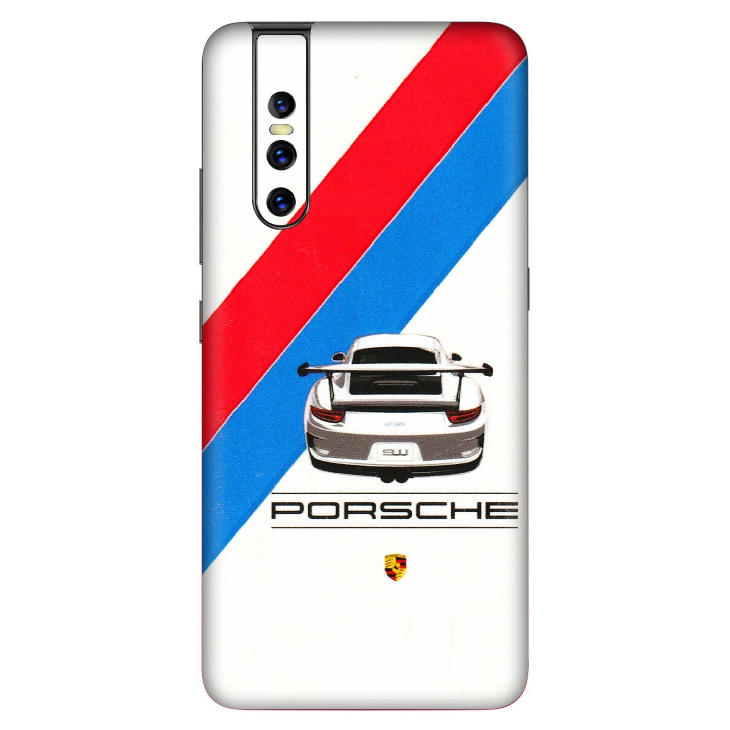 VIVO Z/V/X/T/U/S Series Phone Skins (All Models) - Porche Car Sober Logo - 3D Embossed Finish (L-248) Vivo V15 Pro