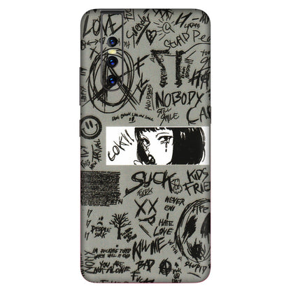 VIVO Z/V/X/T/U/S Series Phone Skins (All Models) - Never Have Love Anime - 3D Embossed Finish (L-260) Vivo V15 Pro