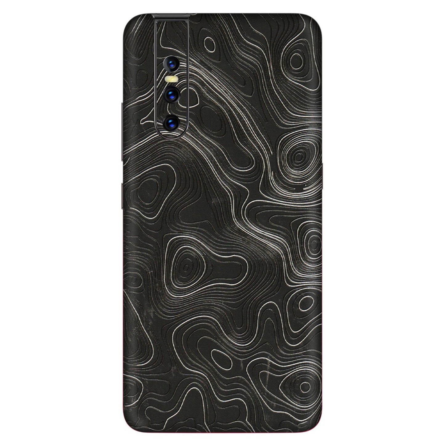 VIVO Z/V/X/T/U/S Series Phone Skins (All Models) - Abstract White Line Map - 3D Embossed Finish (L-269) Vivo V15 Pro