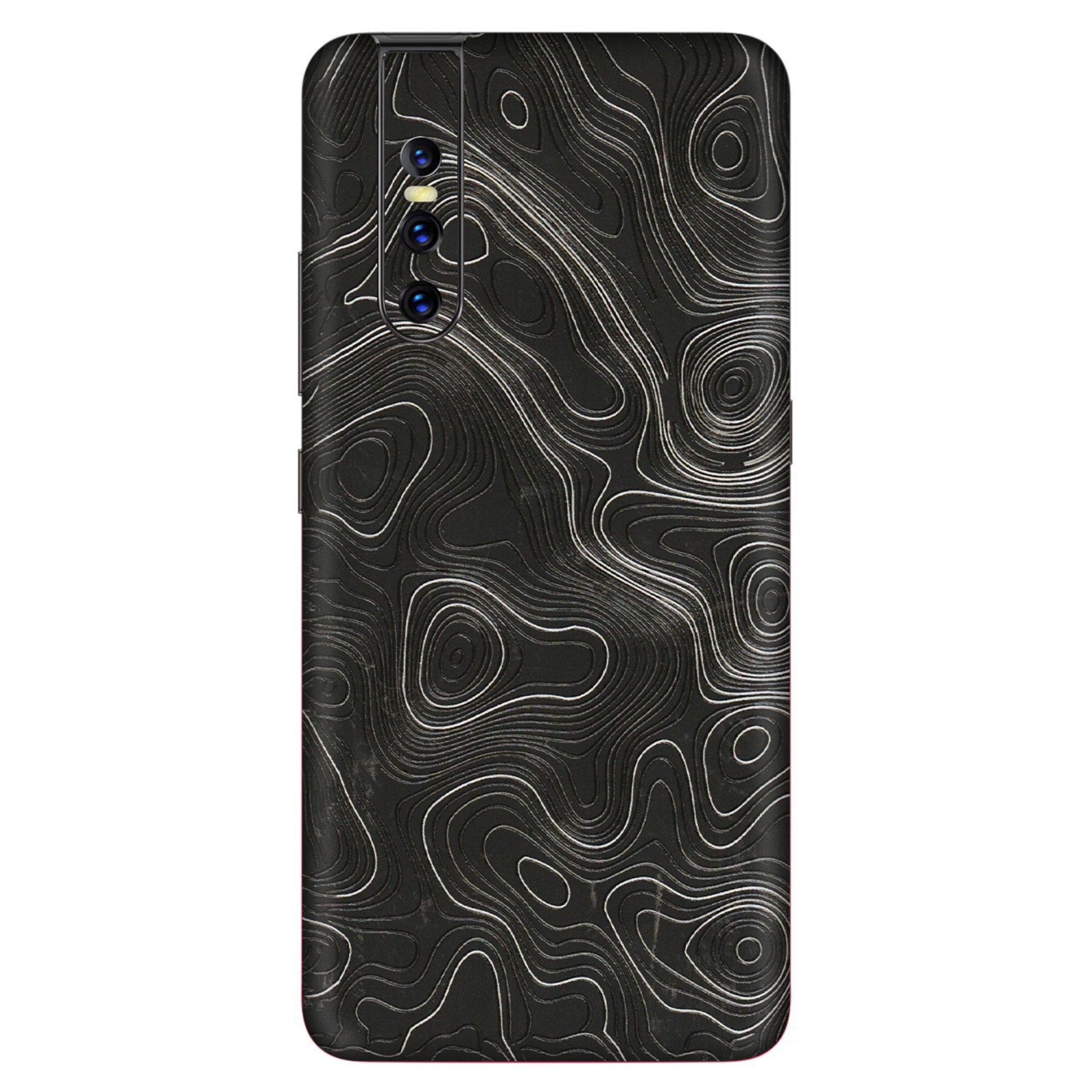 VIVO Z/V/X/T/U/S Series Phone Skins (All Models) - Abstract White Line Map - 3D Embossed Finish (L-269) Vivo V15 Pro