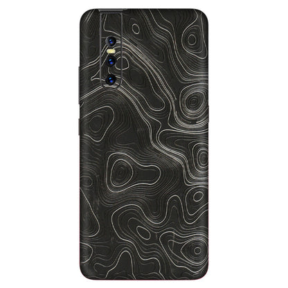 VIVO Z/V/X/T/U/S Series Phone Skins (All Models) - Abstract White Line Map - 3D Embossed Finish (L-269) Vivo V15 Pro