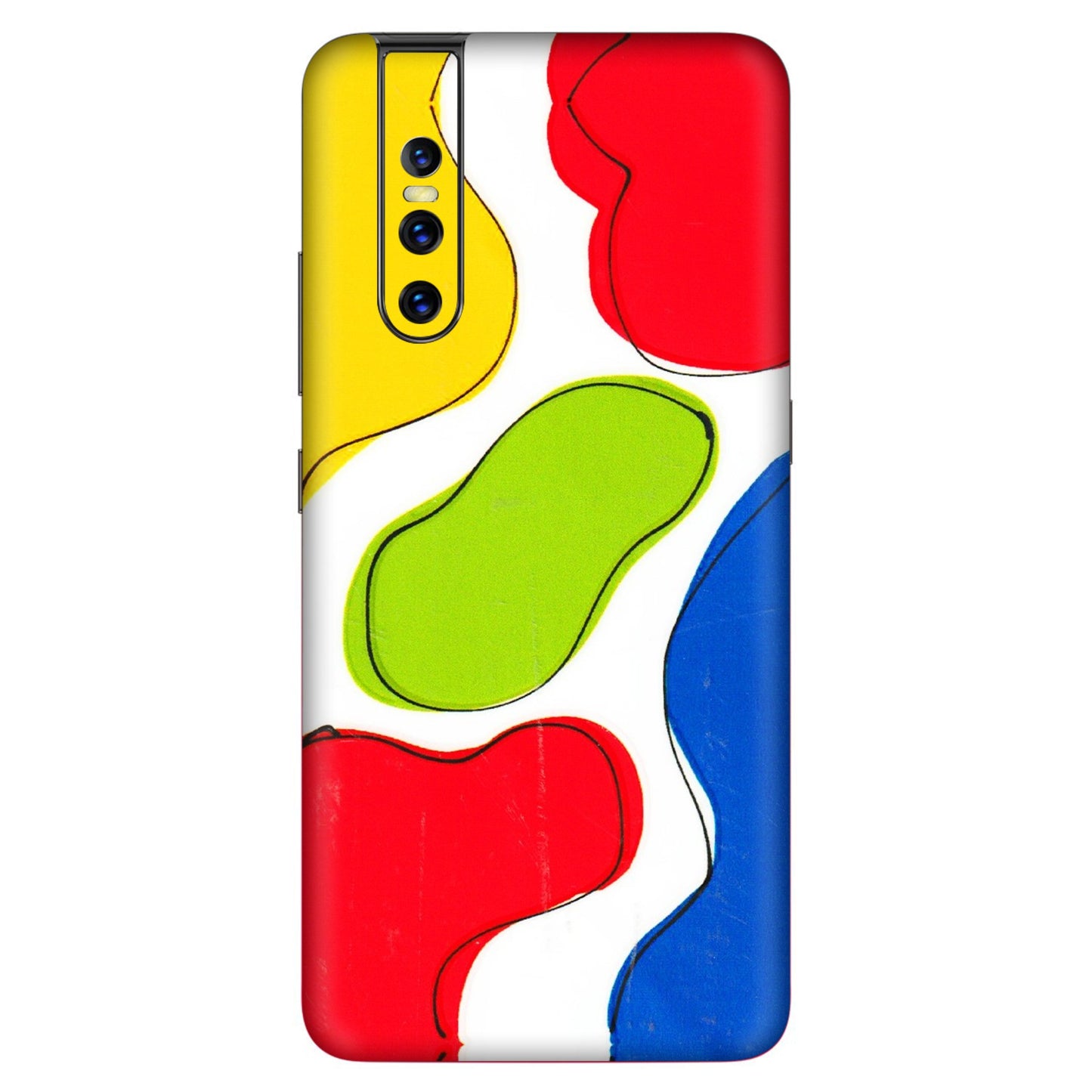 VIVO Z/V/X/T/U/S Series Phone Skins (All Models) - RGB Colour Paint - 3D Embossed Finish (L-284) Vivo V15 Pro