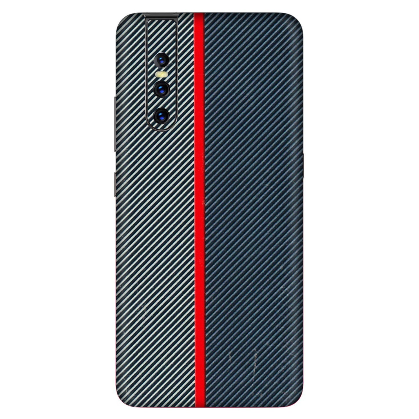 VIVO Z/V/X/T/U/S Series Phone Skins (All Models) - Blue Sober Lines - 3D Embossed Finish (L-305) Vivo V15 Pro