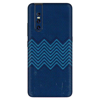 VIVO Z/V/X/T/U/S Series Phone Skins (All Models) - Blue Sober Waves - 3D Embossed Finish (L-306) Vivo V15 Pro