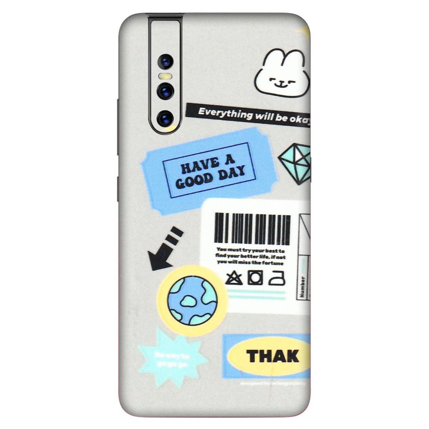 VIVO Z/V/X/T/U/S Series Phone Skins (All Models) - Will Be Okay Design - 3D Embossed Finish (L-316) Vivo V15 Pro