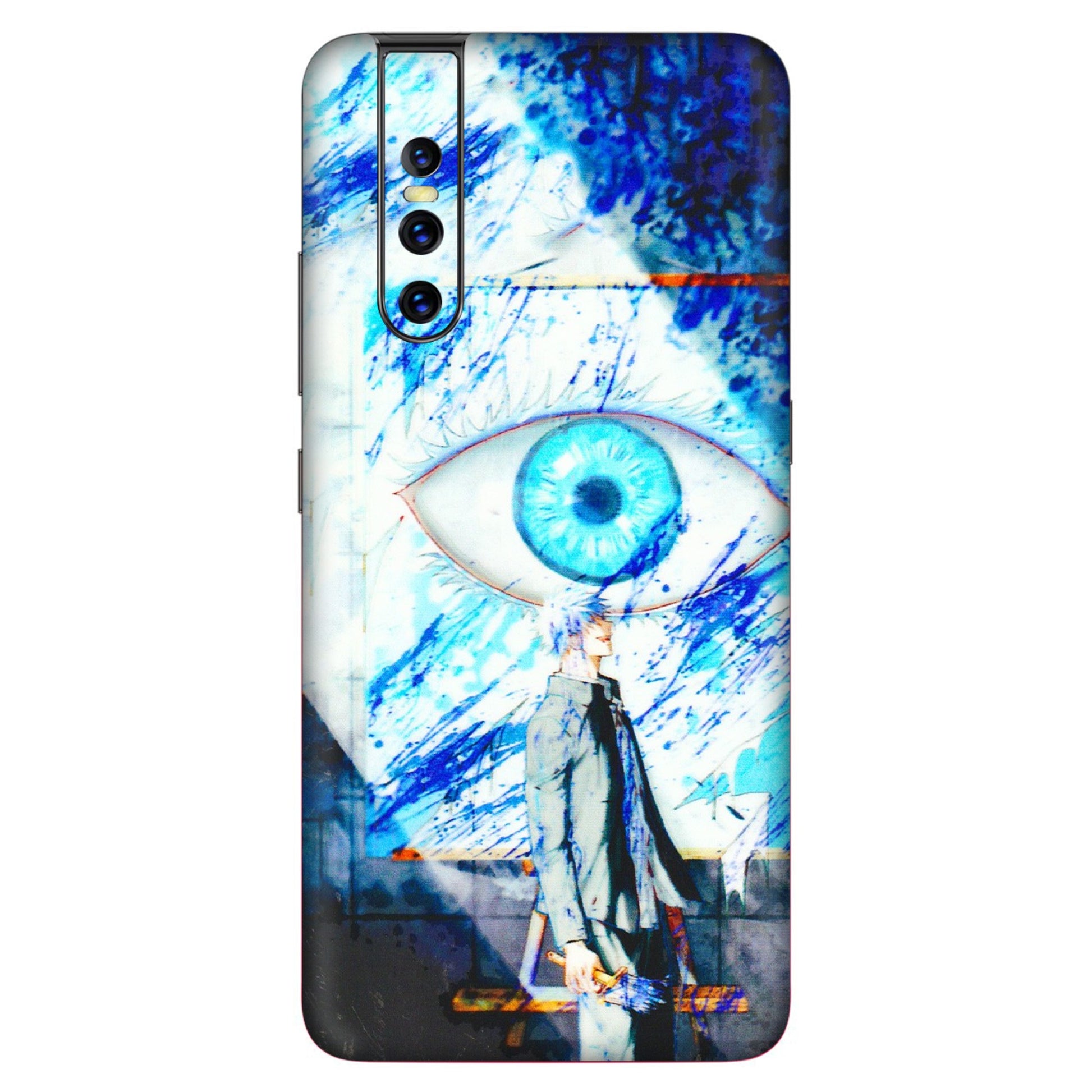 VIVO Z/V/X/T/U/S Series Phone Skins (All Models) - Anime Sea Blue Eye - 3D Embossed Finish (L-318) Vivo V15 Pro