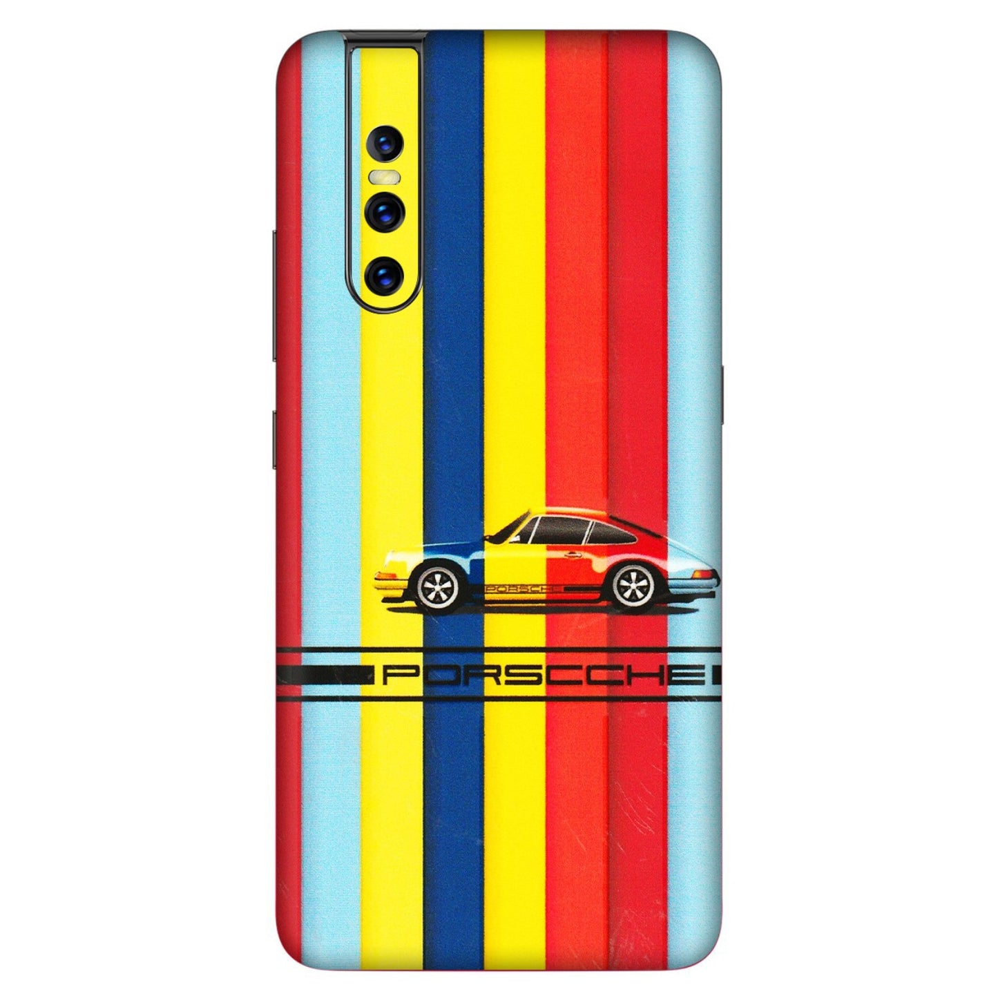 VIVO Z/V/X/T/U/S Series Phone Skins (All Models) - Multicolour Porche - 3D Embossed Finish (L-39) Vivo V15 Pro
