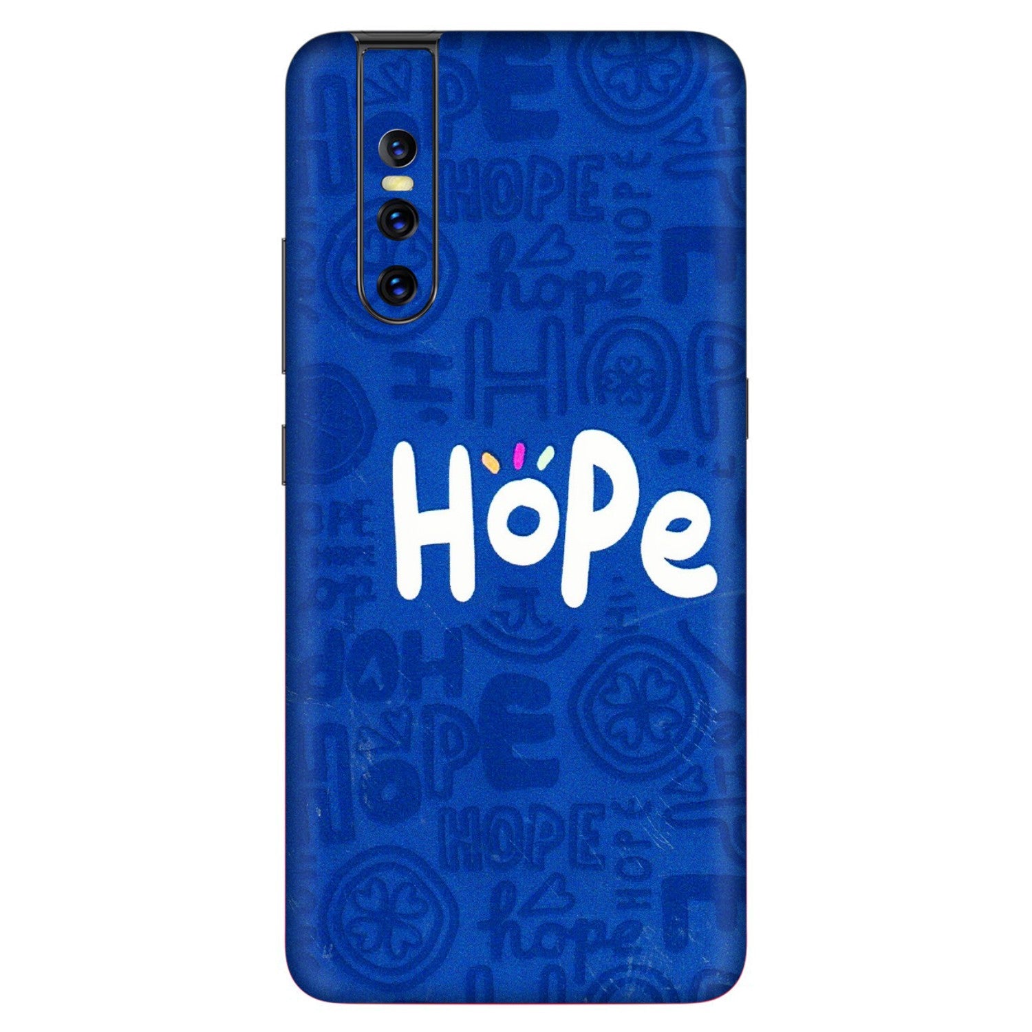 VIVO Z/V/X/T/U/S Series Phone Skins (All Models) - Hope Doodles Blue - 3D Embossed Finish (L-43) Vivo V15 Pro