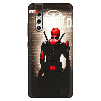 VIVO Z/V/X/T/U/S Series Phone Skins (All Models) - Deadpool - 3D Embossed Finish (L-56) Vivo V15 Pro