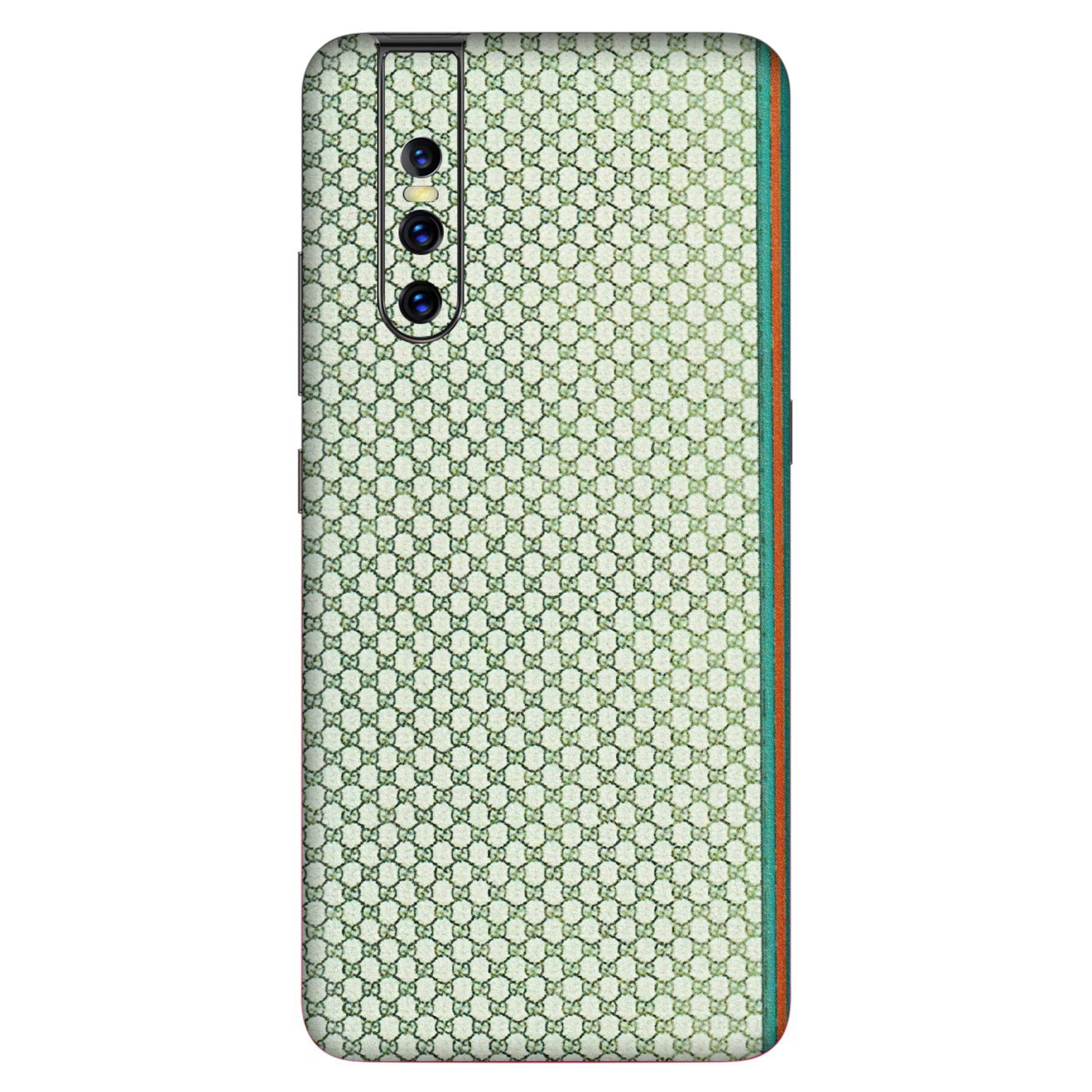 VIVO Z/V/X/T/U/S Series Phone Skins (All Models) - Gucci Fabric Pattern - 3D Embossed Finish (L-73) Vivo V15 Pro