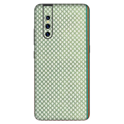 VIVO Z/V/X/T/U/S Series Phone Skins (All Models) - Gucci Fabric Pattern - 3D Embossed Finish (L-73) Vivo V15 Pro