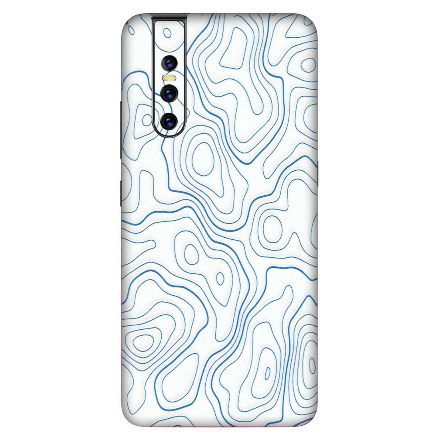 VIVO Z/V/X/T/U/S Series Phone Skins (All Models) - Blue And White Swirls - Matte Finish (M-139) Vivo V15 Pro