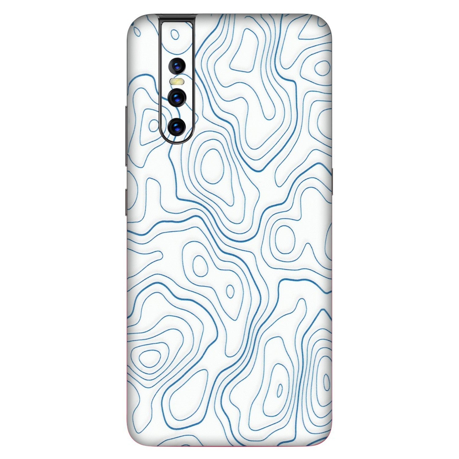 VIVO Z/V/X/T/U/S Series Phone Skins (All Models) - Blue And White Swirls - Matte Finish (M-139) Vivo V15 Pro