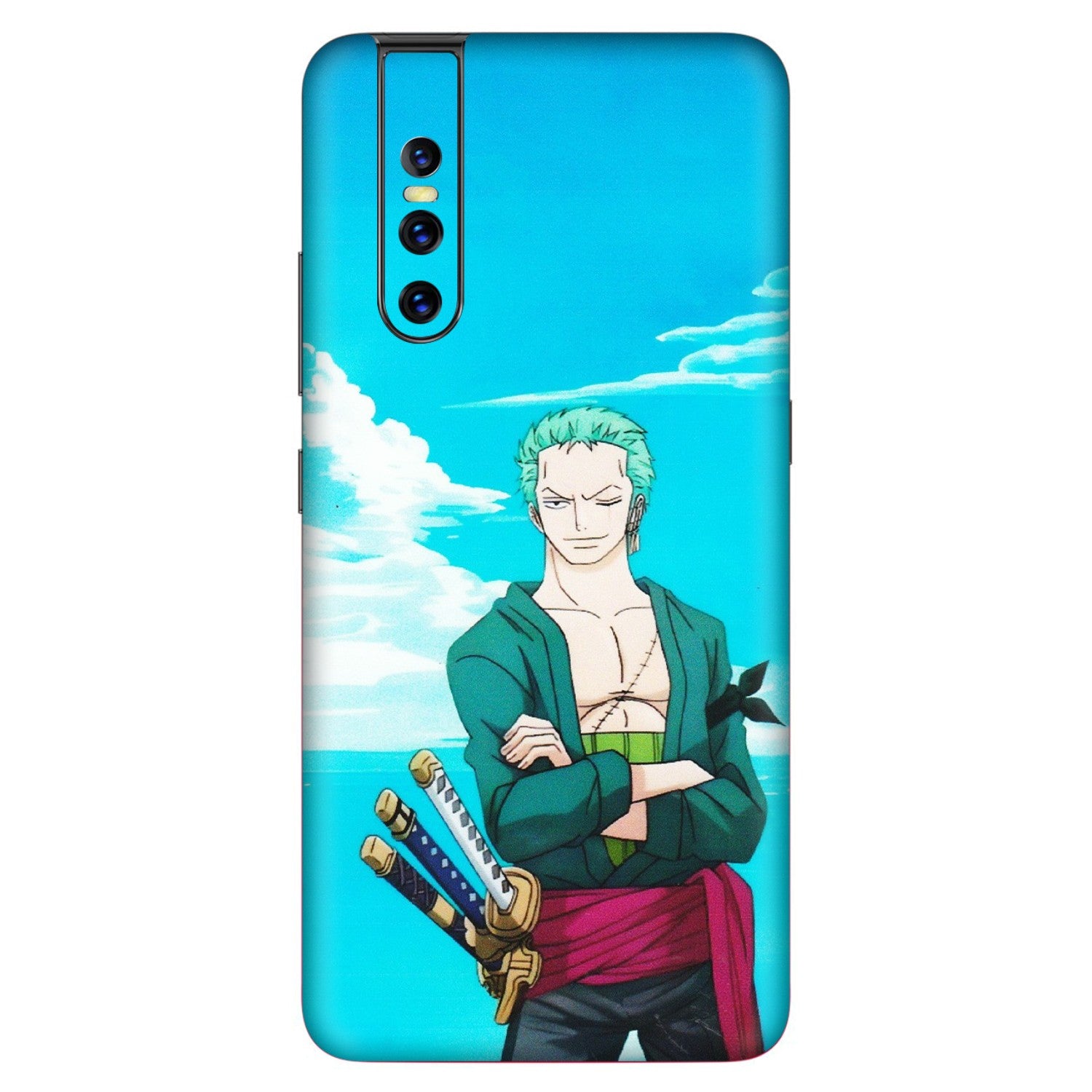 VIVO Z/V/X/T/U/S Series Phone Skins (All Models) - Cool Swordman Zoro Anime - Matte Finish (M-143) Vivo V15 Pro
