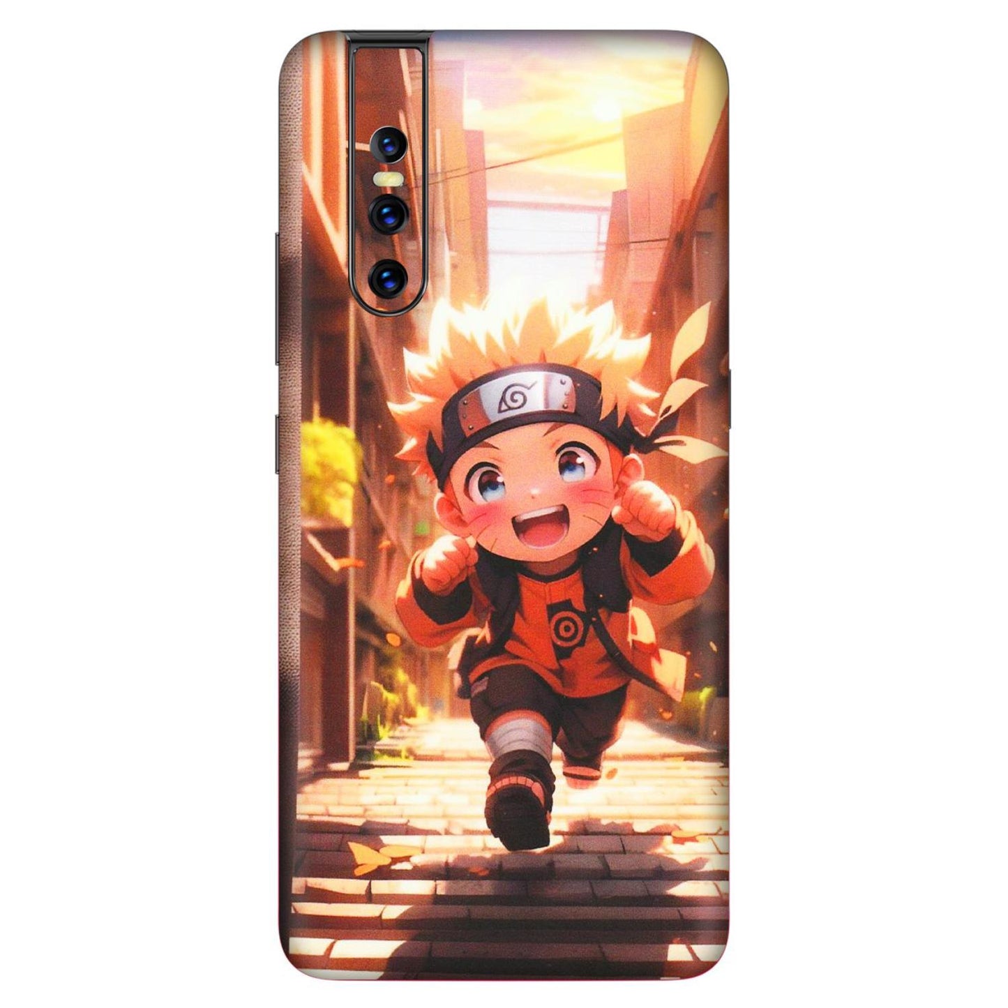 VIVO Z/V/X/T/U/S Series Phone Skins (All Models) - Naruto Cute Toon Running - Matte Finish (M-04) Vivo V15 Pro