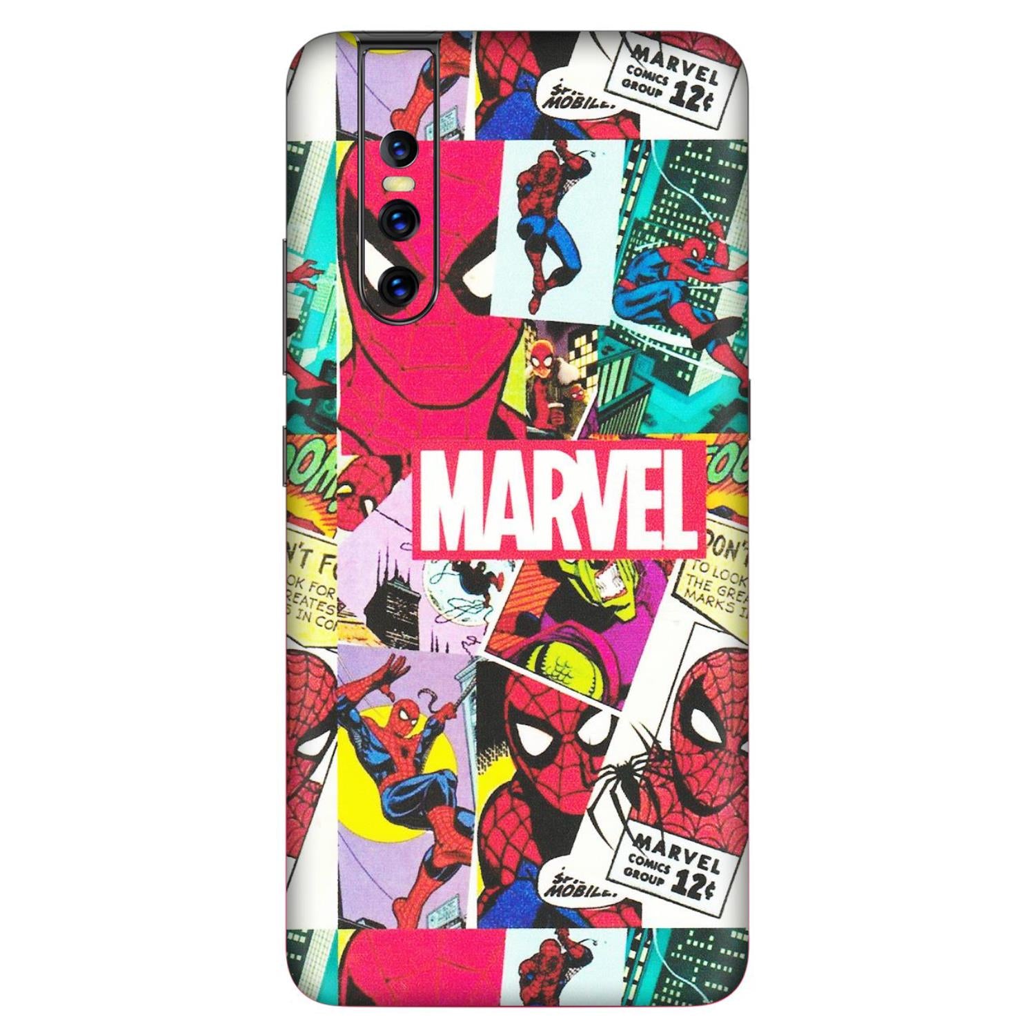 VIVO Z/V/X/T/U/S Series Phone Skins (All Models) - Marvel Comic Spiderman Grafitti - Matte Finish (M-72) Vivo V15 Pro