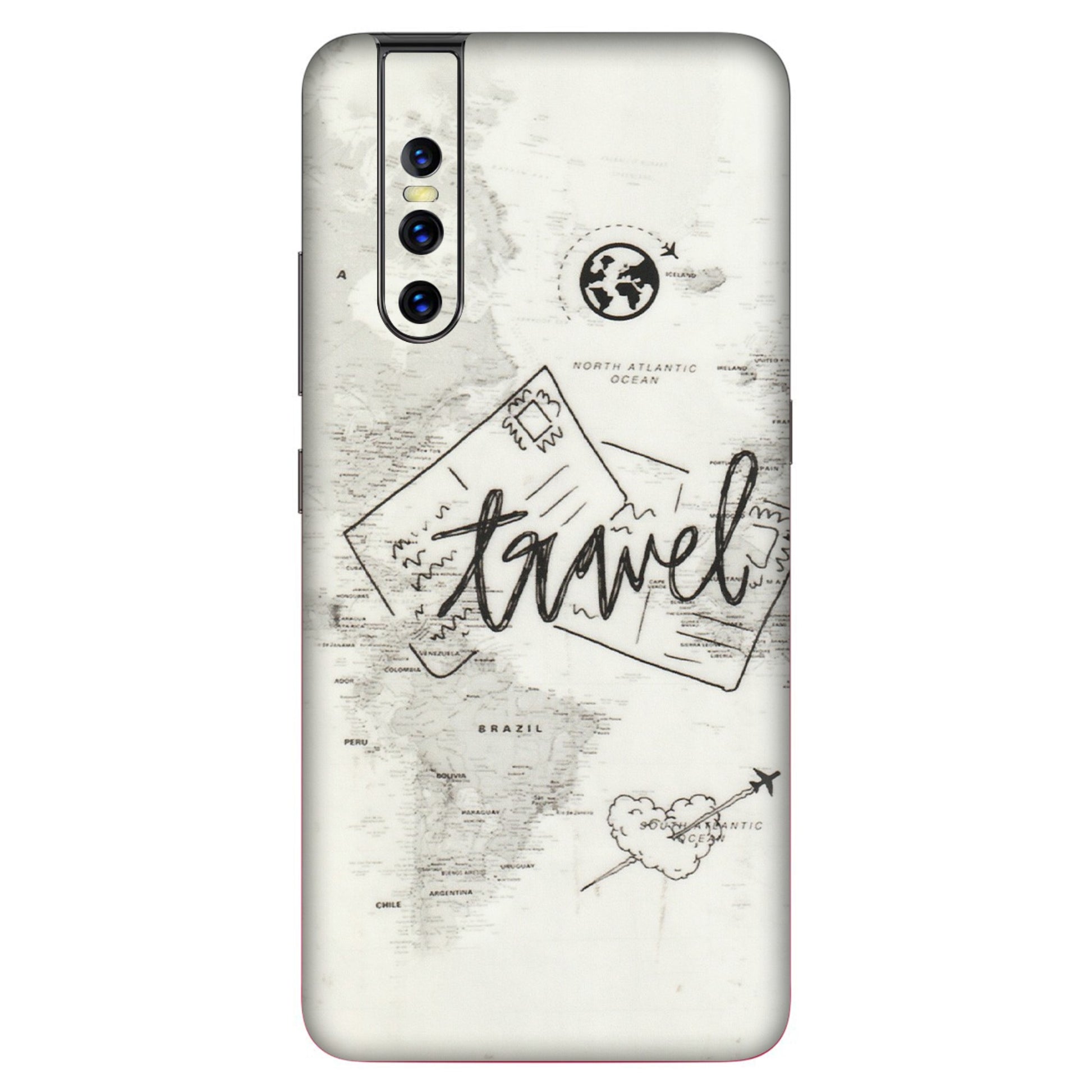 VIVO Z/V/X/T/U/S Series Phone Skins (All Models) - Travel Ticket - Transparent Finish (T-06) Vivo V15 Pro
