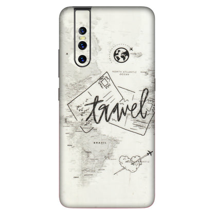 VIVO Z/V/X/T/U/S Series Phone Skins (All Models) - Travel Ticket - Transparent Finish (T-06) Vivo V15 Pro