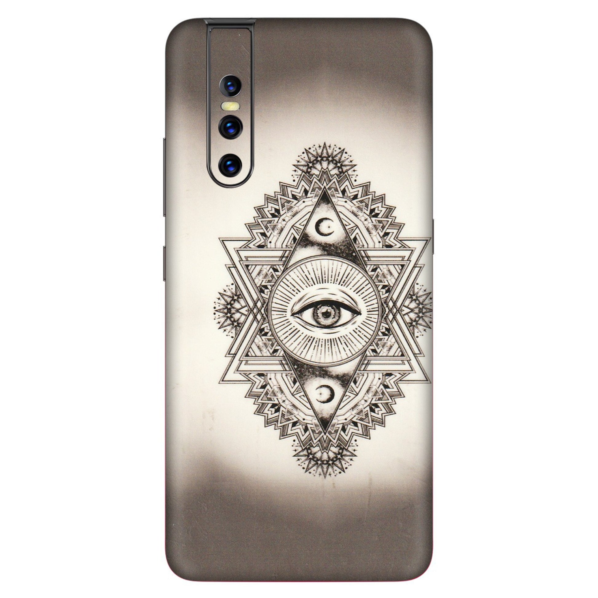 VIVO Z/V/X/T/U/S Series Phone Skins (All Models) - Illuminati Great Eye - Transparent Finish (T-14) Vivo V15 Pro