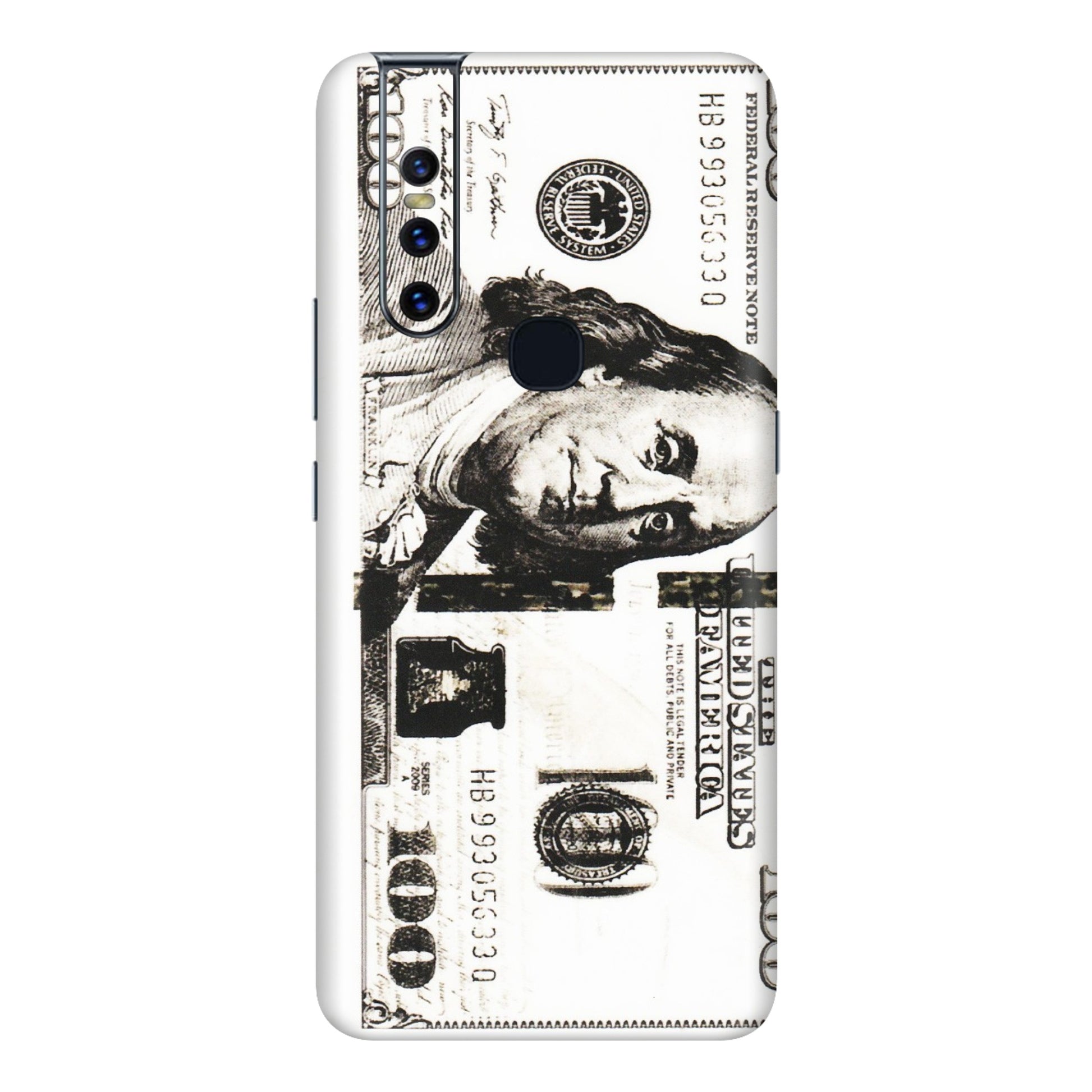 VIVO Z/V/X/T/U/S Series Phone Skins (All Models) - 100 Dollar Currency - Transparent Finish (T-01) Vivo V15