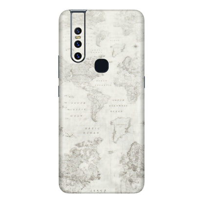 VIVO Z/V/X/T/U/S Series Phone Skins (All Models) - World Travel Map - Transparent Finish (T-04) Vivo V15