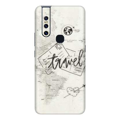 VIVO Z/V/X/T/U/S Series Phone Skins (All Models) - Travel Ticket - Transparent Finish (T-06) Vivo V15
