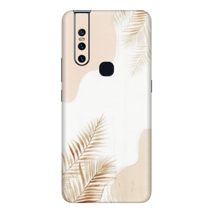 VIVO Z/V/X/T/U/S Series Phone Skins (All Models) - Gold Petals Abstract - Transparent Finish (T-08) Vivo V15