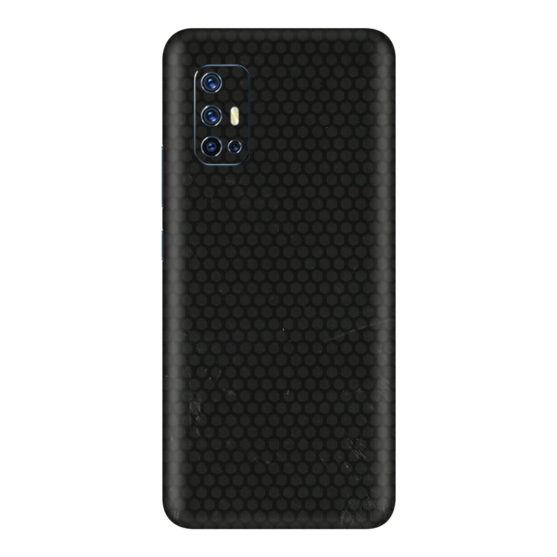 VIVO Z/V/X/T/U/S Series Phone Skins (All Models) - Black honeycomb - 3D Embossed Finish (L-114) Vivo V17