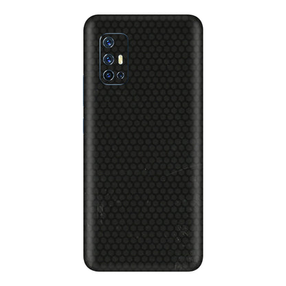 VIVO Z/V/X/T/U/S Series Phone Skins (All Models) - Black honeycomb - 3D Embossed Finish (L-114) Vivo V17