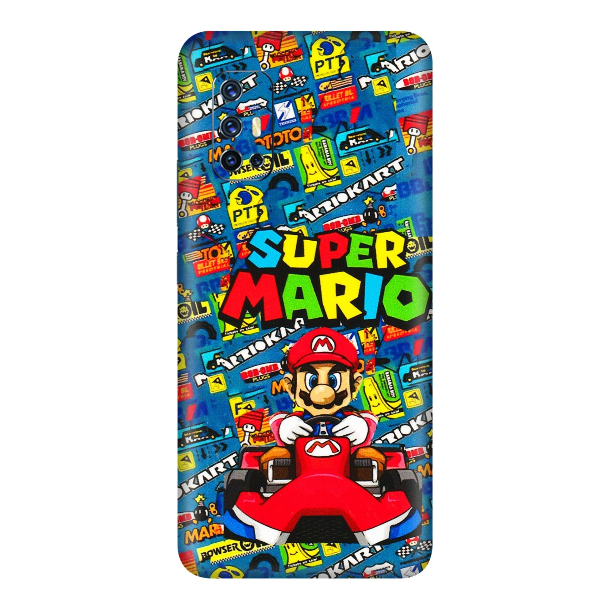 VIVO Z/V/X/T/U/S Series Phone Skins (All Models) - Super Mario Kart - 3D Embossed Finish (L-140) Vivo V17