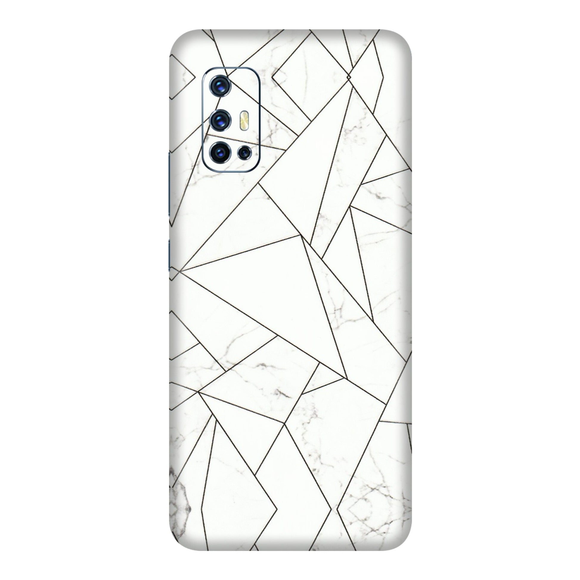VIVO Z/V/X/T/U/S Series Phone Skins (All Models) - Luxury White Marble Effect - 3D Embossed Finish (L-168) Vivo V17